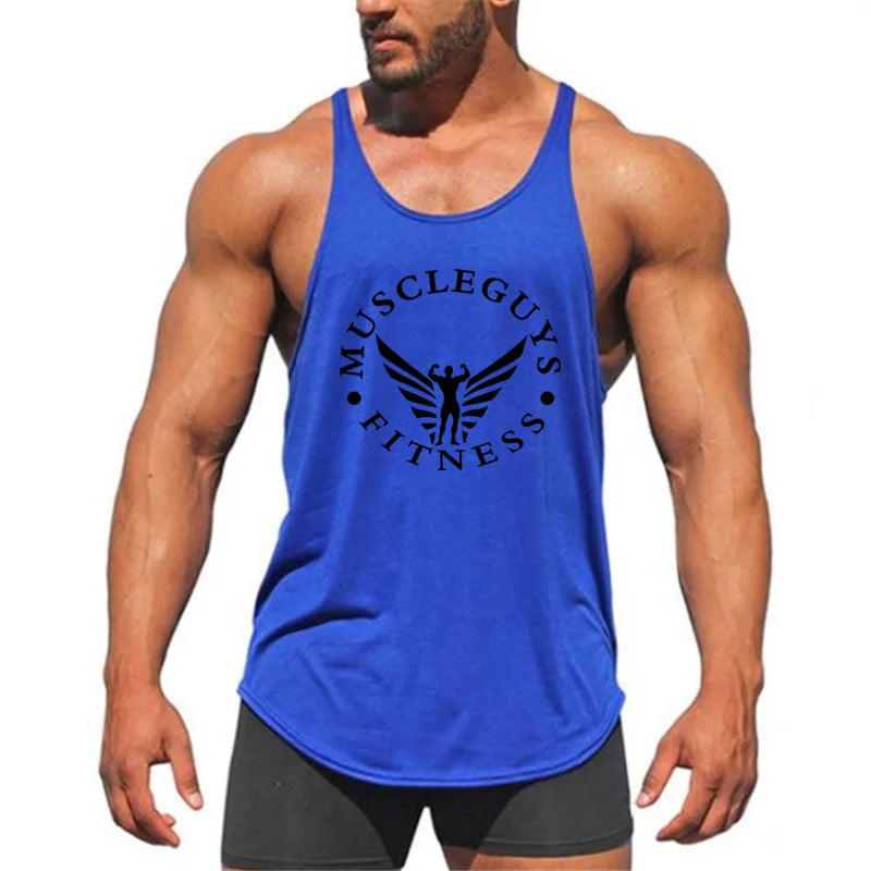 Workout Clothing Fitness Top Men Gym Tank Mens Bodybuilding Brand Vest Muscle Sleeveless Singlets Fashion Sports Shirt