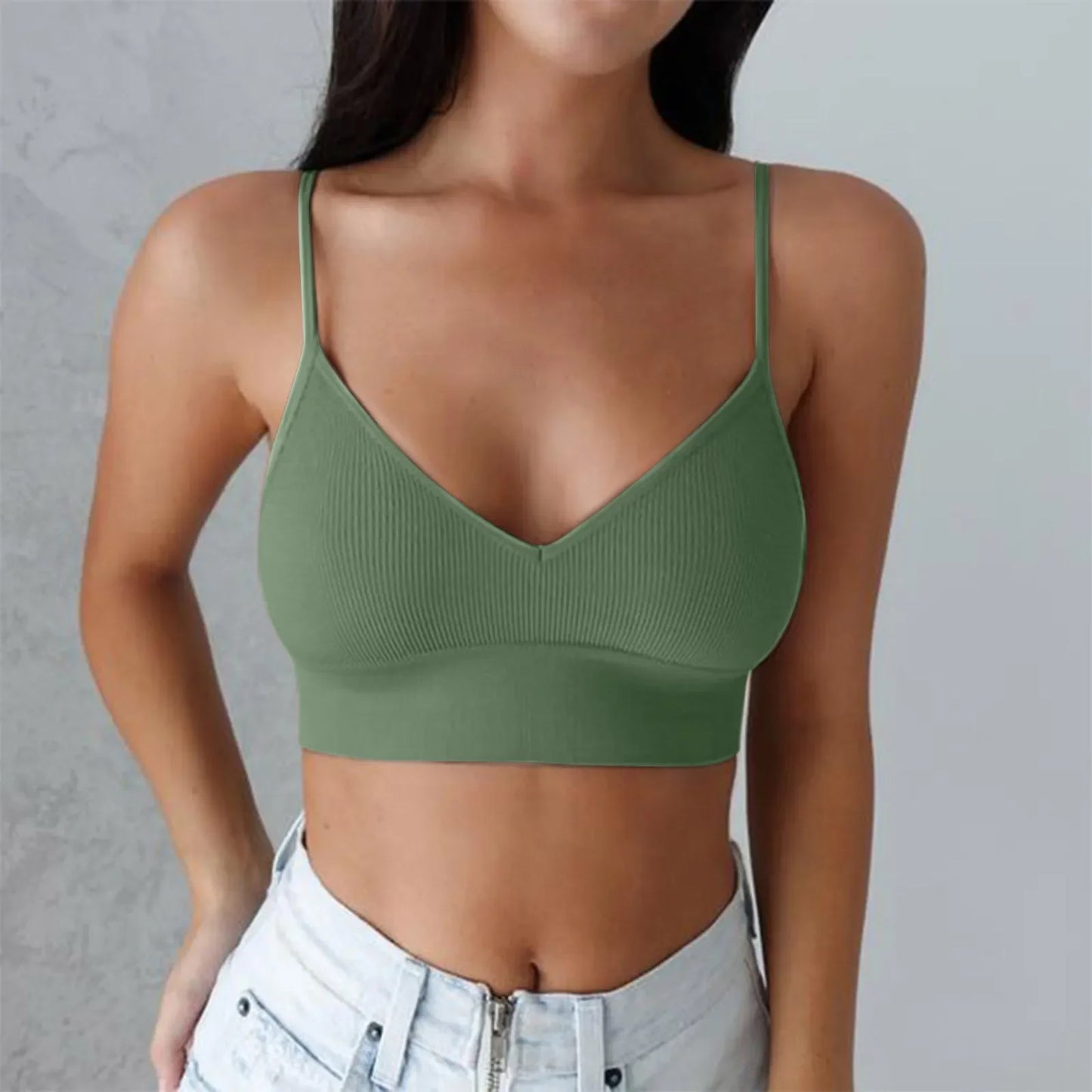 Active Tops for Women Women Padded Bralettes Sports Bras For Pack V Neck Bando Bra For Women Girls Top Cotton Women Tops Pack