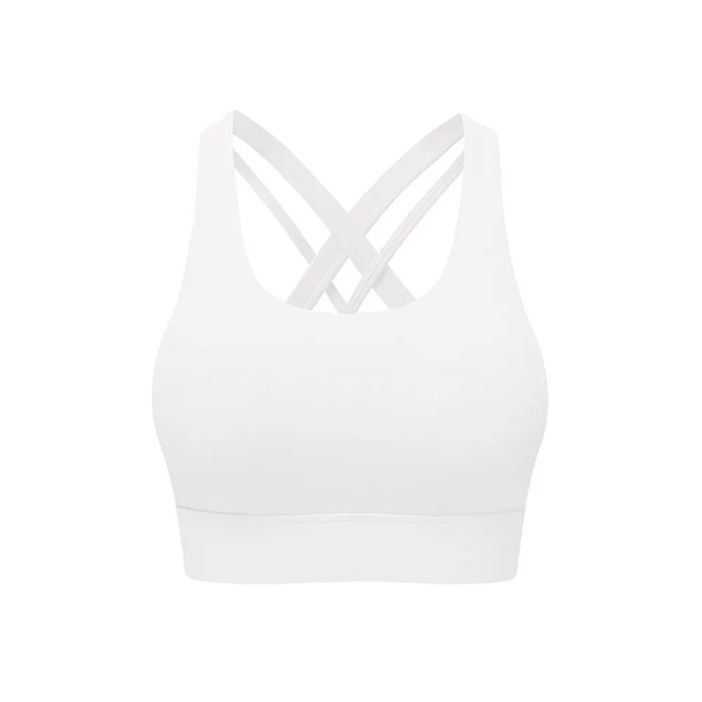 Comfortable Active Wear Yoga Sports Bra Fixed Cup Tank Tops Fitness Underwear Seamless Sweat Absorbing Women Workout Bra Lady