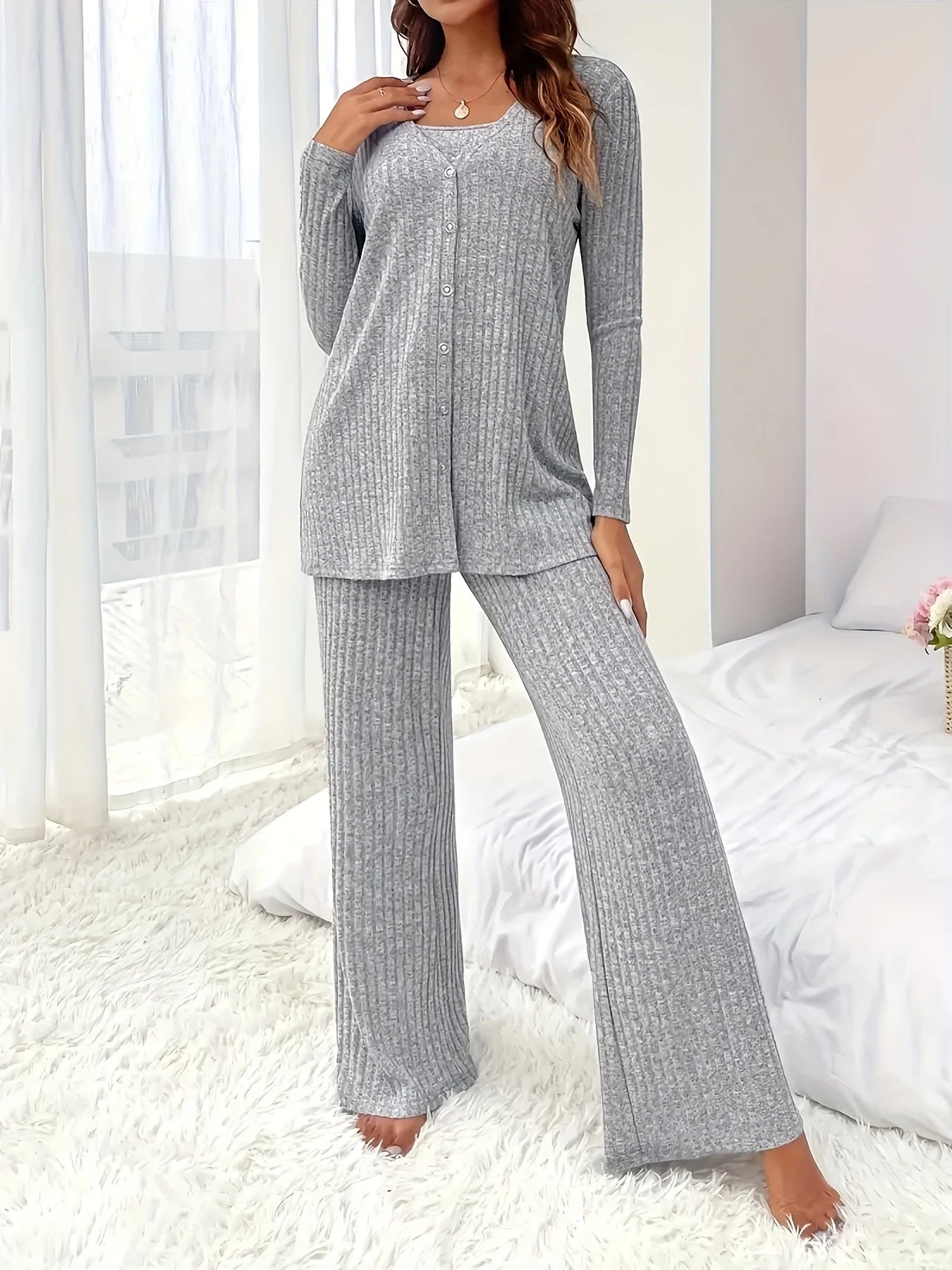Women's Fashion Casual Versatile Vest Top Comfortable Three-piece Set Outerwear Ideal for Layering