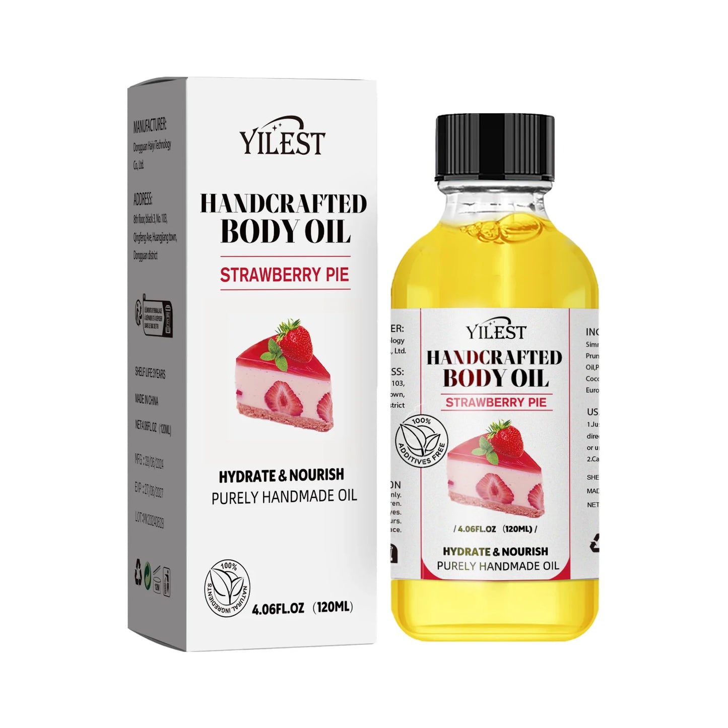 Stress Relief Vanilla Massage Oil - Deeply moisturizes, soothes muscles & promotes relaxation. Herbal bath & body care formula.