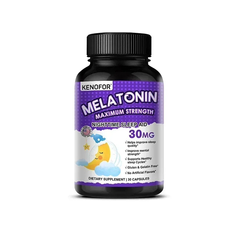 Melatonin 30mg Sleeping Capsules - Sleep Supplement for Men & Women,for Restful Deep Sleeps,Promotes Sleep and Relaxation