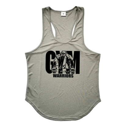 Gym Clothing Fitness Mens Stringer Tank Top Men Mesh Bodybuilding Vest Running Shirt Workout Sleeveless T Shirt Sports Tanktop