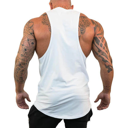 Mens Running Loose Vests Bodybuilding Muscle Tank Tops Gym Workout Fitness Sleeveless Shirts Summer Cotton Breathable Undershirt