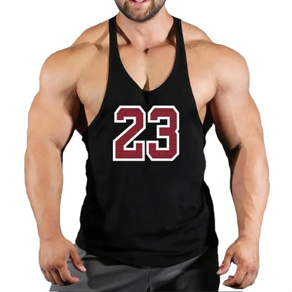 Mens Gyms Stringer Tank Top Fitness Vest Bodybuilding Clothing Muscle Tanks Singlet Cotton Workout Sleeveless Shirt