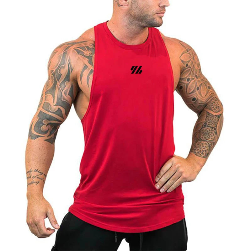 Mens Running Loose Vests Bodybuilding Muscle Tank Tops Gym Workout Fitness Sleeveless Shirts Summer Cotton Breathable Undershirt