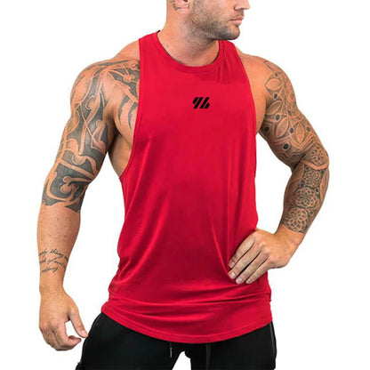 Mens Running Loose Vests Bodybuilding Muscle Tank Tops Gym Workout Fitness Sleeveless Shirts Summer Cotton Breathable Undershirt