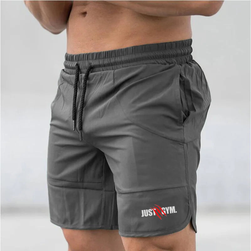 Men's Just Gym Fitness Running Shorts Workout Joggers Muscle Sweatpants Summer Quick-dry Cool Feeling Beach Short Pants