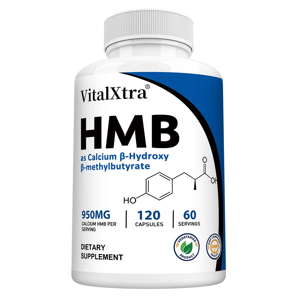 Ultra Strength HMB Supplement Capsules, Supports Muscle Growth, Maintains Muscle Health, and Supports Recovery After Exercise