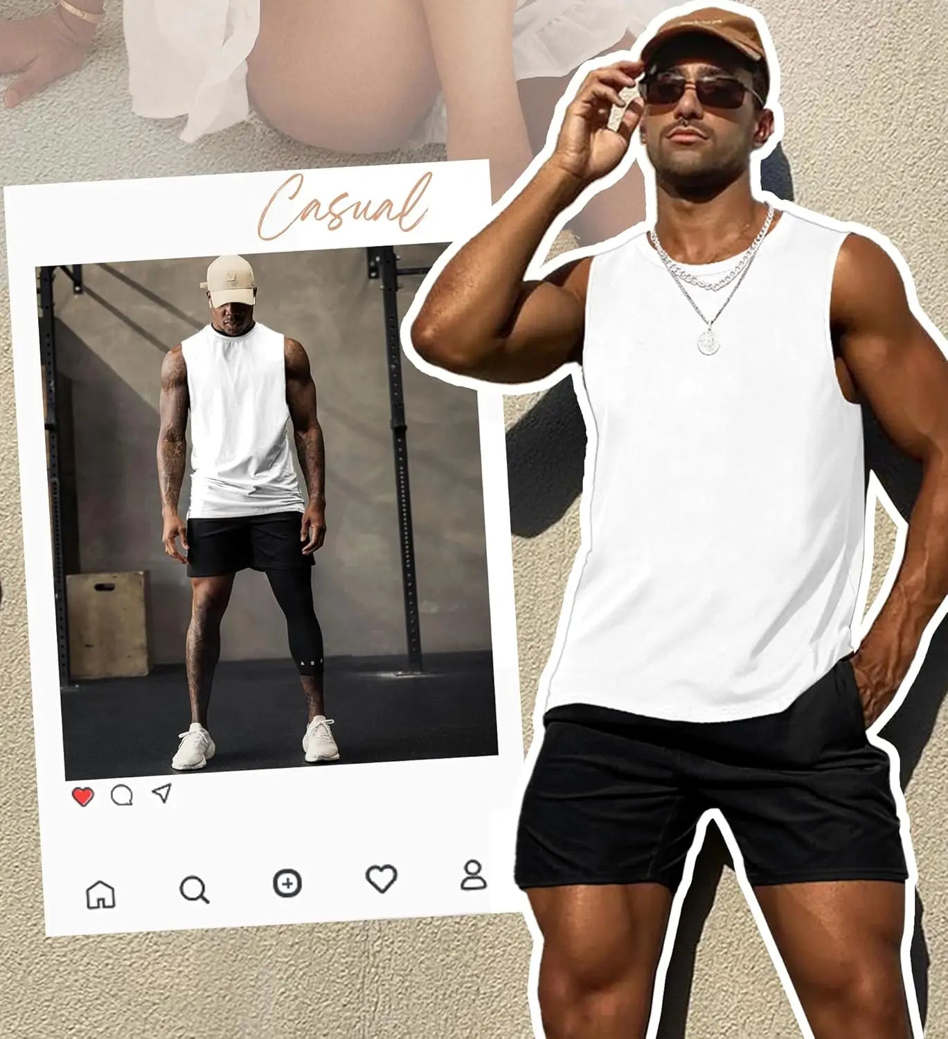 Mens Tank Tops Workout Sleeveless Shirts Summer Solid color Polyester Quick drying Tanks for Men Summer Beach Sports T-Shirts
