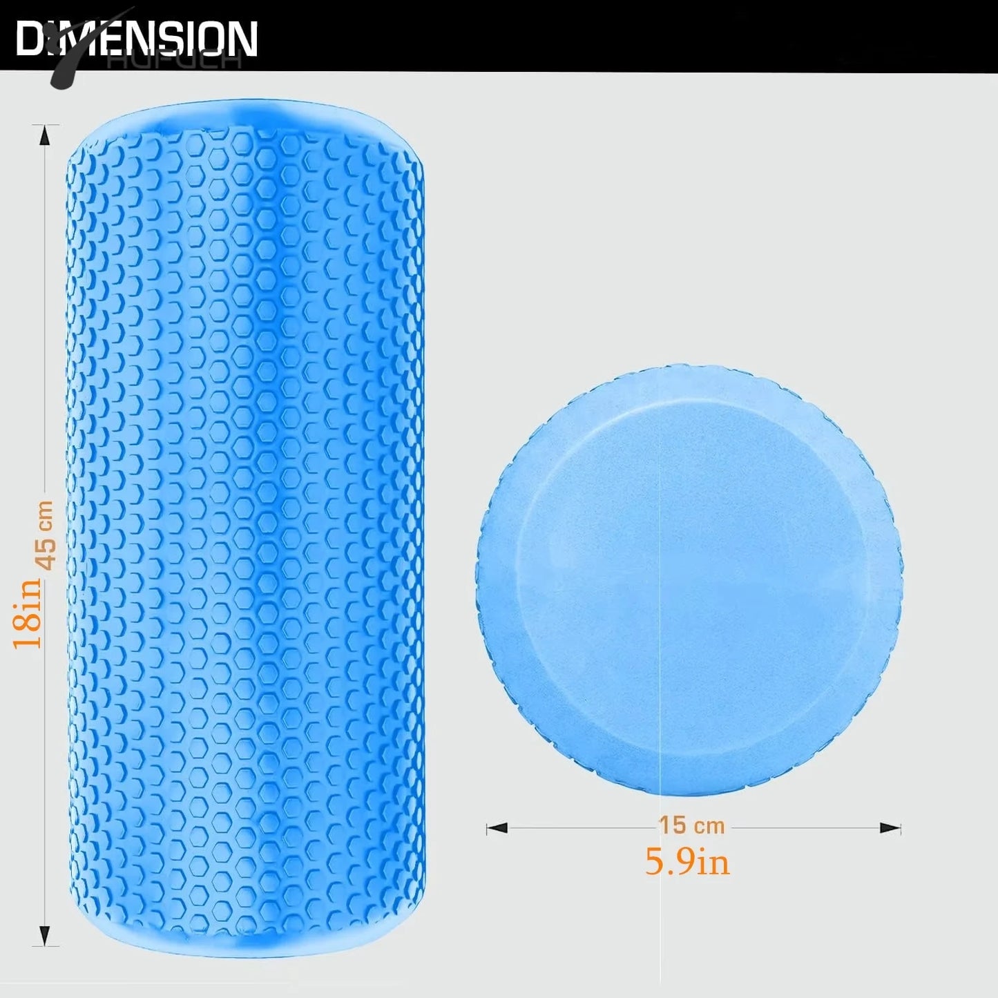 Pilates Foam Roller 45cm Point EVA Massage Roller Foam Roller Muscle Recovery Roller Deep Tissue Massage Therapy Crossfit