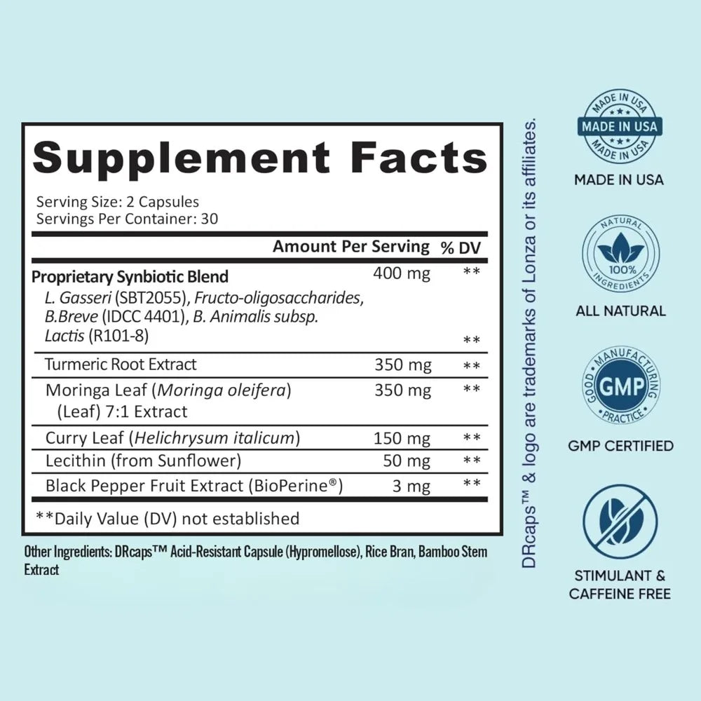 Probiotics for Women Digestive Health, Menopause, Joint Support | Sexy Midsection Curves, Bloat | Turmeric Curcumin Moringa