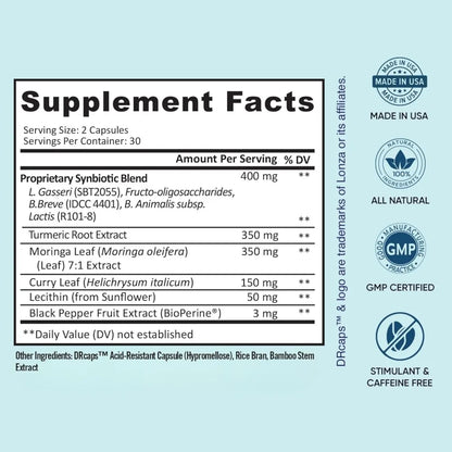 Probiotics for Women Digestive Health, Menopause, Joint Support | Sexy Midsection Curves, Bloat | Turmeric Curcumin Moringa