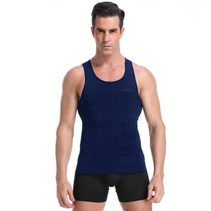 Mens Shirt Slimming Body Shaper Vest Workout Tank Tops Abs Abdomen Undershirts Tank Top Shapewear Thermal Compression Shirt