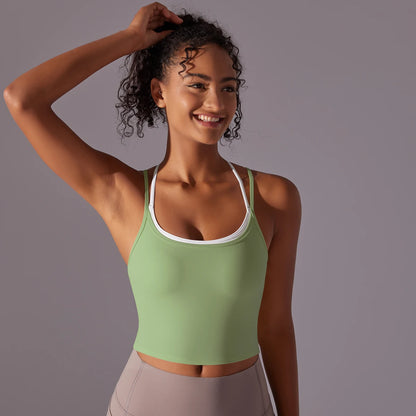 Women Sports Underwear Push Up Fitness Yoga Bra Underwear Gym Yoga Workout Running Tank Top  Breathable Running Vest Gym Wear