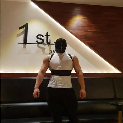 Compression Gym Sleeveless T-Shirts Workout Tank Top Men Bodybuilding Tight Clothing Fitness Mens Sports Vests Muscle Tank Tops