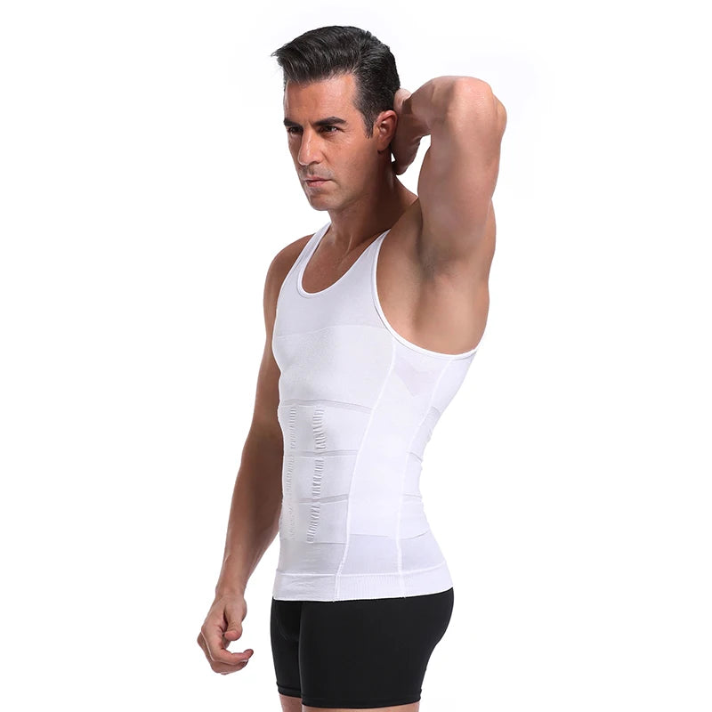 Mens Shirt Slimming Body Shaper Vest Workout Tank Tops Abs Abdomen Undershirts Tank Top Shapewear Thermal Compression Shirt