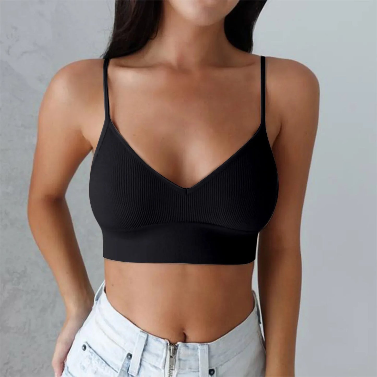 Active Tops for Women Women Padded Bralettes Sports Bras For Pack V Neck Bando Bra For Women Girls Top Cotton Women Tops Pack