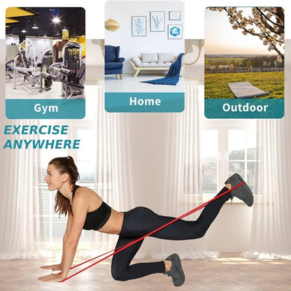Resistance Bands Set 4 Levels Exercise Bands For Men Women Shape Body Gym Crossfit Fitness Muscle Strength Training Yoga Workout