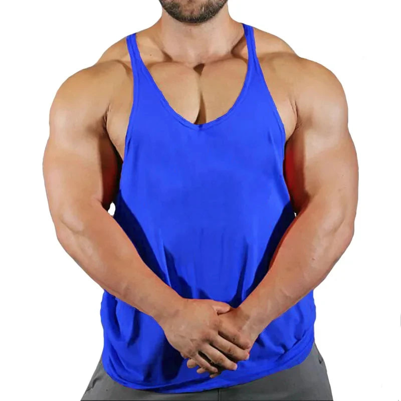 Mens Gyms Stringer Tank Top Fitness Vest Bodybuilding Clothing Muscle Tanks Singlet Cotton Workout Sleeveless Shirt