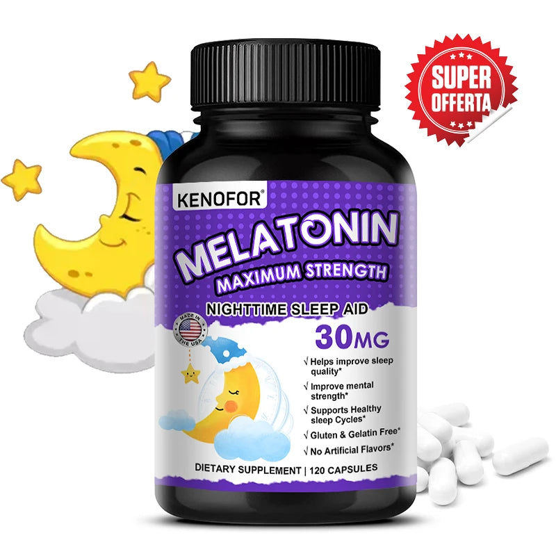 Melatonin 30mg Sleeping Capsules - Sleep Supplement for Men & Women,for Restful Deep Sleeps,Promotes Sleep and Relaxation