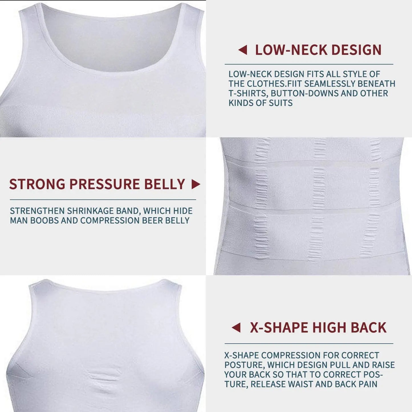 Mens Shirt Slimming Body Shaper Vest Workout Tank Tops Abs Abdomen Undershirts Tank Top Shapewear Thermal Compression Shirt