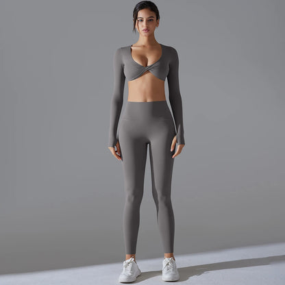 Women Yoga Set Gym Workout Clothes for Women Push Up Top High Waist Leggings Sexy Fitness Sportswear Sports Suits