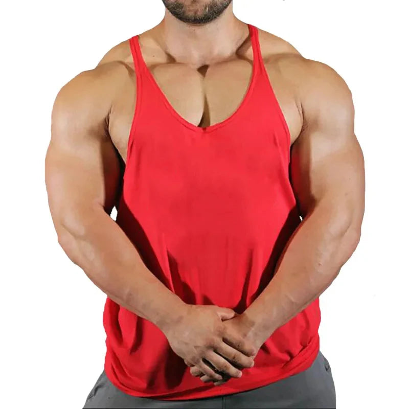 Mens Gyms Stringer Tank Top Fitness Vest Bodybuilding Clothing Muscle Tanks Singlet Cotton Workout Sleeveless Shirt