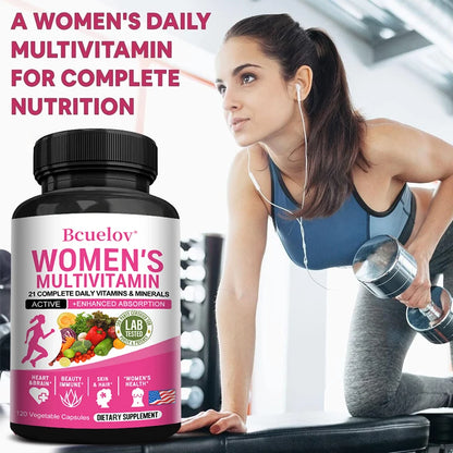 Women's Multivitamin Supplement Capsules - for Joints, Hair, Skin, Nails, Brain, Heart, Digestive and Immune Health