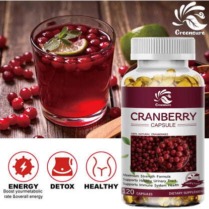 Cranberry Juice Extract - Most Effective Cranberry Pills for Women, Cranberry Supplement - 60/120 Capsules