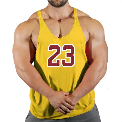Mens Gyms Stringer Tank Top Fitness Vest Bodybuilding Clothing Muscle Tanks Singlet Cotton Workout Sleeveless Shirt