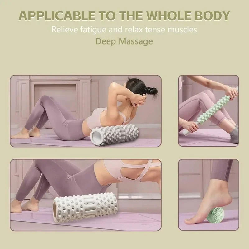 Yoga Foam Roller Pilates Yoga Exercise Back Muscle Massage Roller Stretching Exercise Yoga Fitness Training Roller Gym Fitness