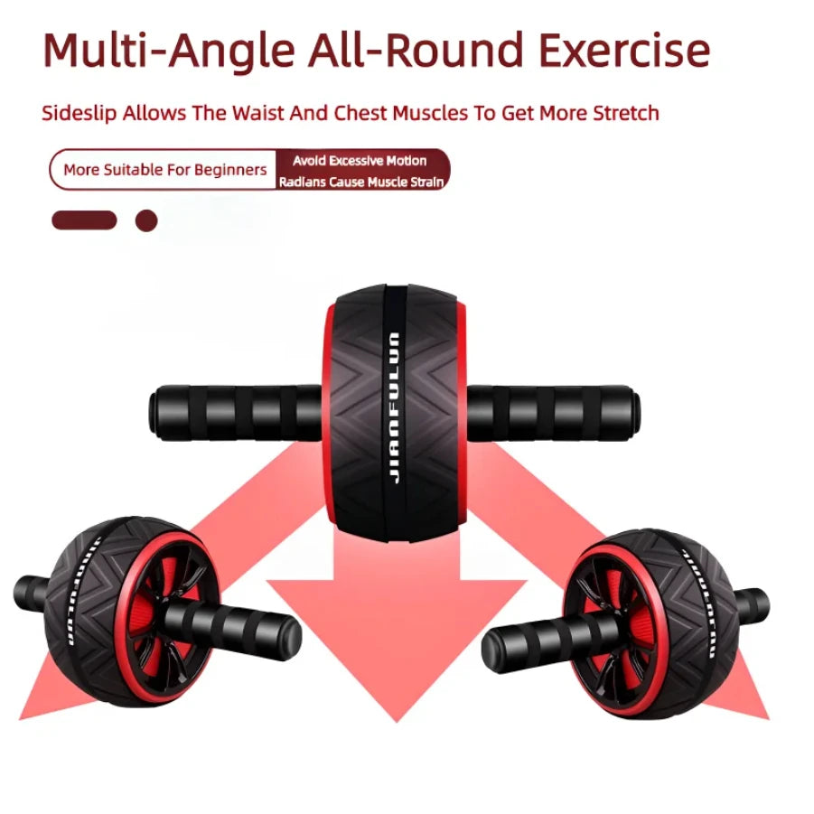 Big Roller For ABS Workout Wheel Exercise Equipment Core Abdominal Home Gym Muscle Device Fitness Men Weight Loss