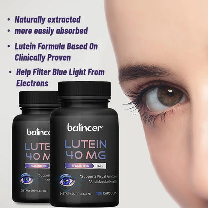 Lutein 40mg & Zeaxanthin 6mg Supplement - Eye Health & Vision Support,Eye Vitamins for Adults,Dietary Supplement