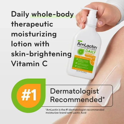Amlactin Body Lotions Rapid Relief Restoring Lotion+Daily Moisturizing 12% Lactic Acid Lotion Nourishing Body Care Skin Cream