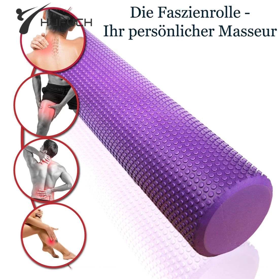 Pilates Foam Roller 45cm Point EVA Massage Roller Foam Roller Muscle Recovery Roller Deep Tissue Massage Therapy Crossfit