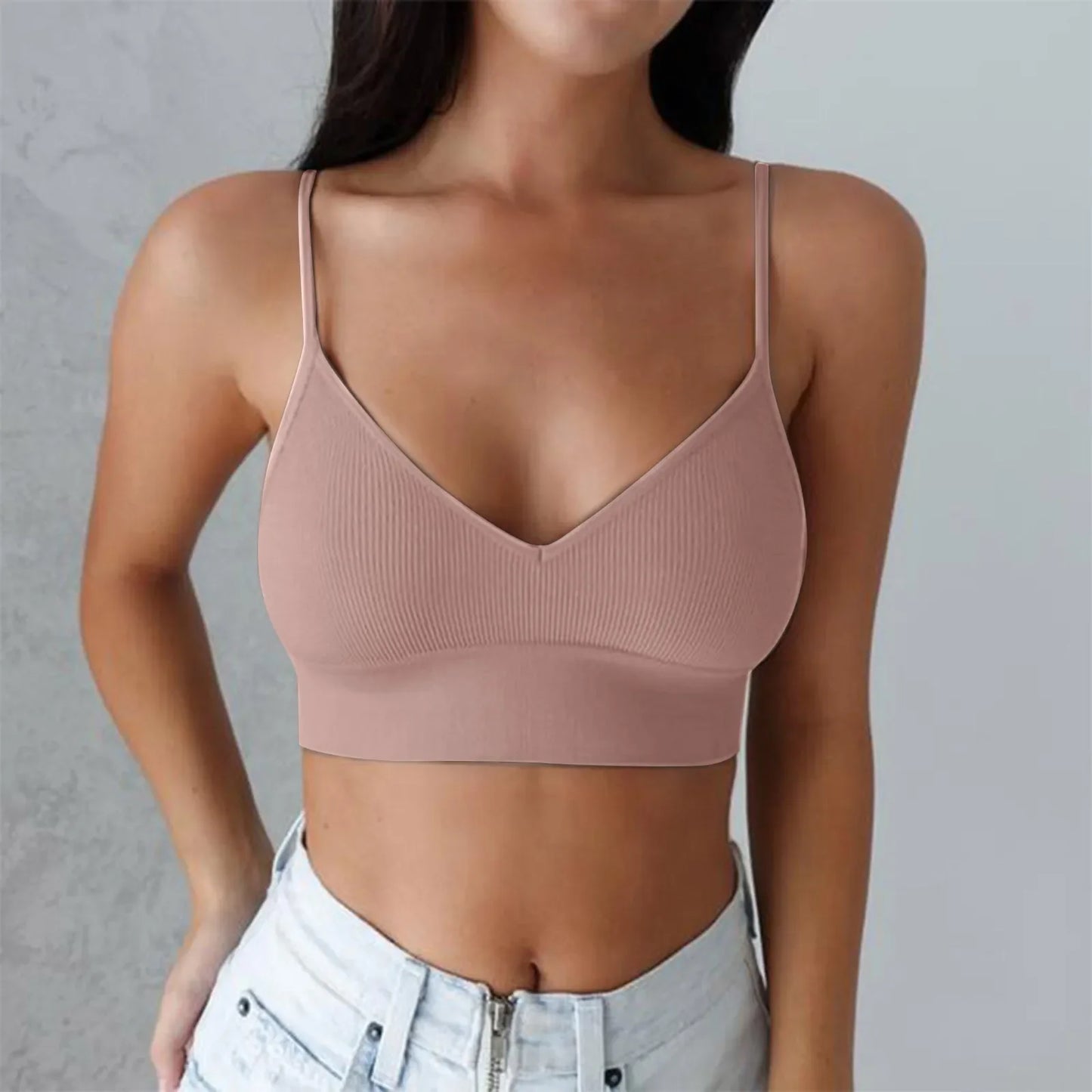 Active Tops for Women Women Padded Bralettes Sports Bras For Pack V Neck Bando Bra For Women Girls Top Cotton Women Tops Pack