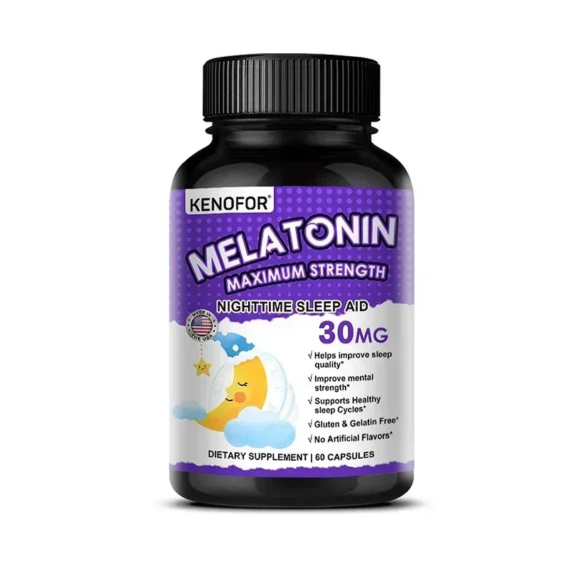 Melatonin 30mg Sleeping Capsules - Sleep Supplement for Men & Women,for Restful Deep Sleeps,Promotes Sleep and Relaxation