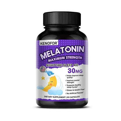 Melatonin 30mg Sleeping Capsules - Sleep Supplement for Men & Women,for Restful Deep Sleeps,Promotes Sleep and Relaxation