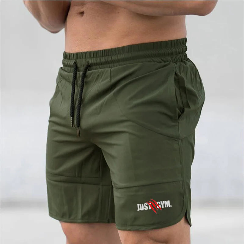 Men's Just Gym Fitness Running Shorts Workout Joggers Muscle Sweatpants Summer Quick-dry Cool Feeling Beach Short Pants