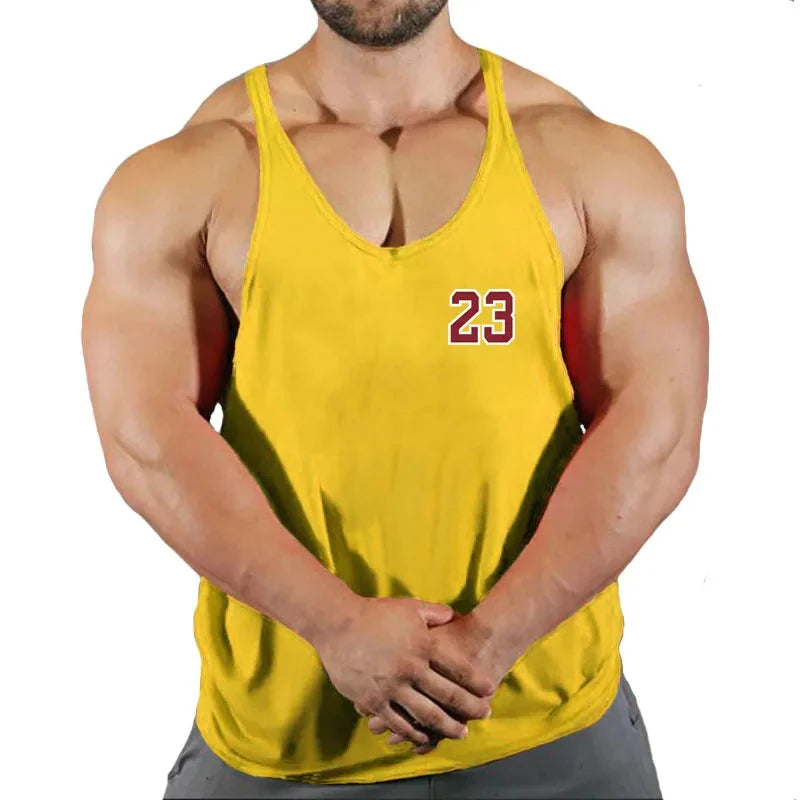 Mens Gyms Stringer Tank Top Fitness Vest Bodybuilding Clothing Muscle Tanks Singlet Cotton Workout Sleeveless Shirt