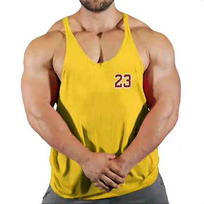 Mens Gyms Stringer Tank Top Fitness Vest Bodybuilding Clothing Muscle Tanks Singlet Cotton Workout Sleeveless Shirt