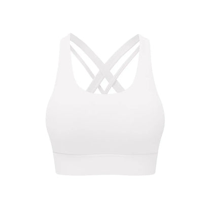 Comfortable Active Wear Yoga Sports Bra Fixed Cup Tank Tops Fitness Underwear Seamless Sweat Absorbing Women Workout Bra Lady