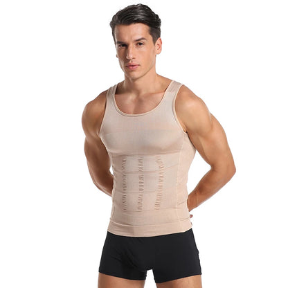 Mens Shirt Slimming Body Shaper Vest Workout Tank Tops Abs Abdomen Undershirts Tank Top Shapewear Thermal Compression Shirt
