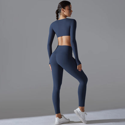 Women Yoga Set Gym Workout Clothes for Women Push Up Top High Waist Leggings Sexy Fitness Sportswear Sports Suits