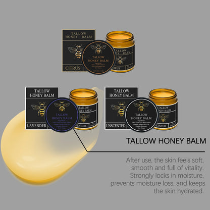 Beef Tallow Face Cream Organic Raw Honey Balm Skin Care Brightening Grass-Fed Natural Whipped Body Moisturizer Hydrating Lotion