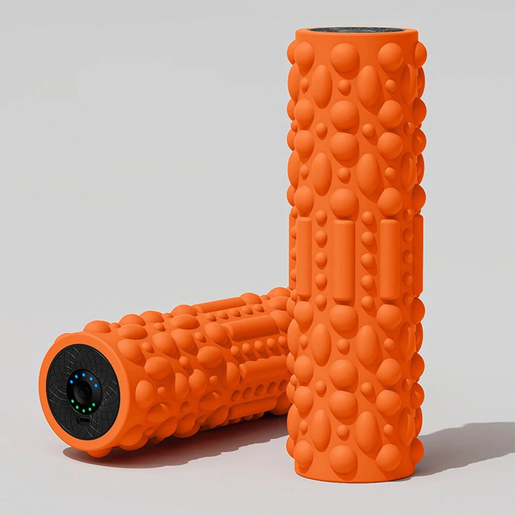 Electric Vibrating Foam Roller Yoga Column Rechargeable Exercise Roller 5 Modes Muscle Roller for Yoga Pilates