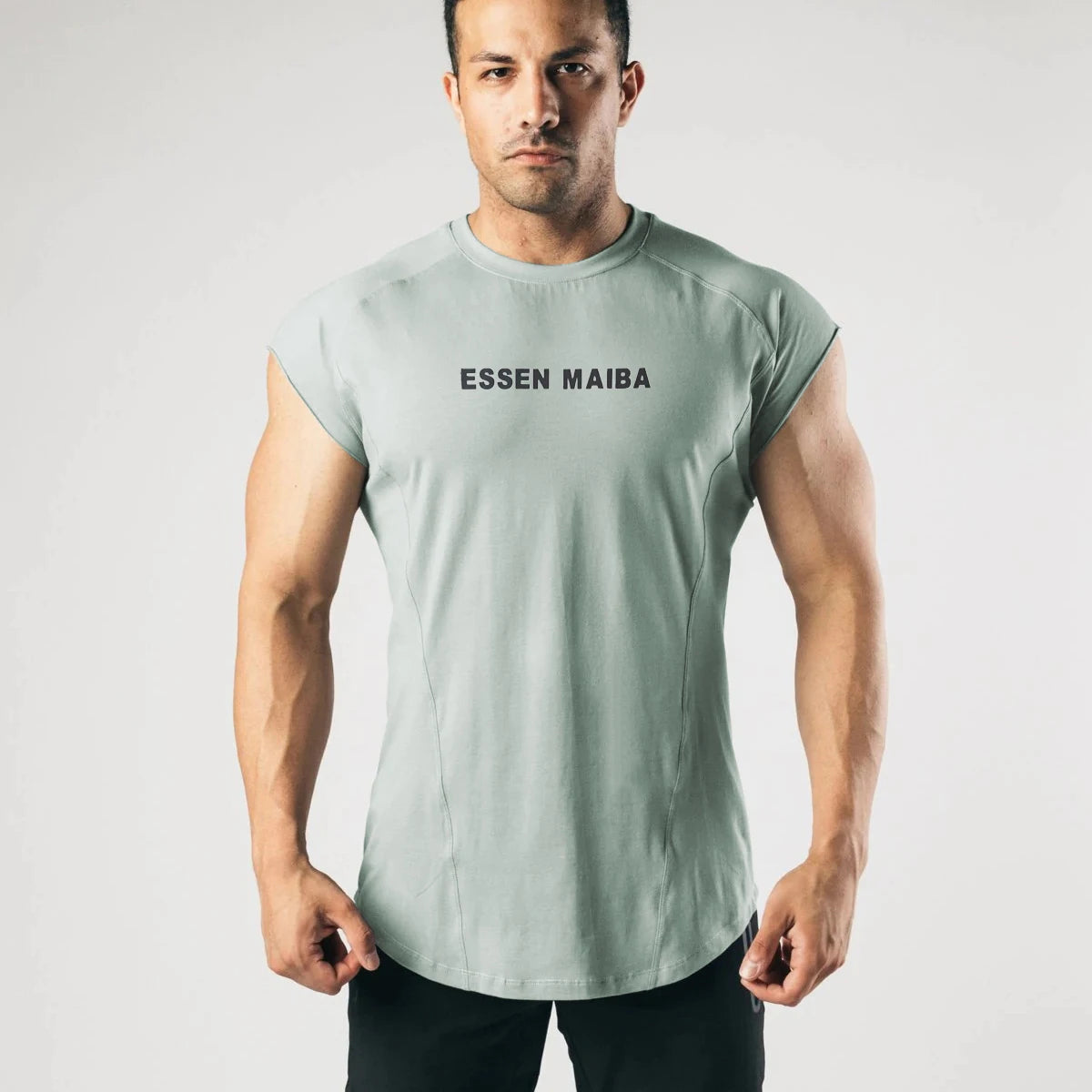 Mens Sleeveless Muscle Shirts for Men Workout Athletic Gym Fitness Training Bodybuilding Cotton Breathable Tank Tops Tee