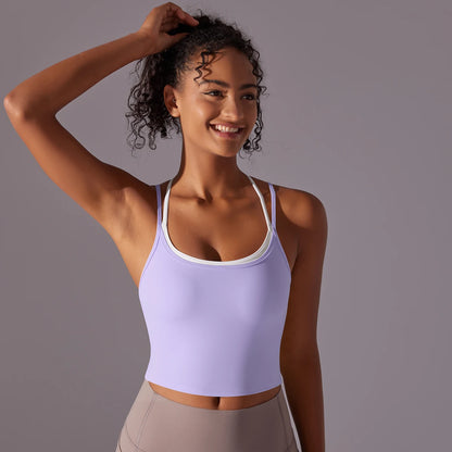 Women Sports Underwear Push Up Fitness Yoga Bra Underwear Gym Yoga Workout Running Tank Top  Breathable Running Vest Gym Wear