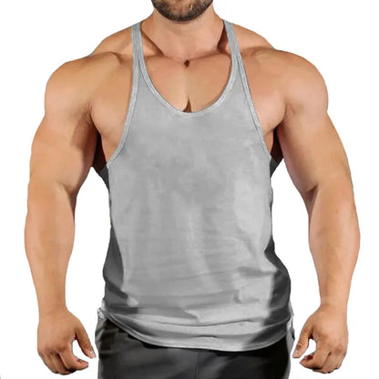 Mens Gyms Stringer Tank Top Fitness Vest Bodybuilding Clothing Muscle Tanks Singlet Cotton Workout Sleeveless Shirt